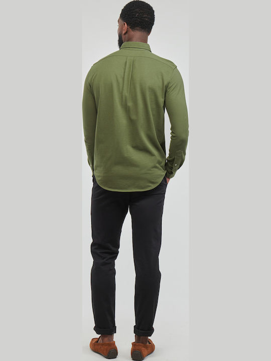 Long-sleeved Cotton Shirt Khaki