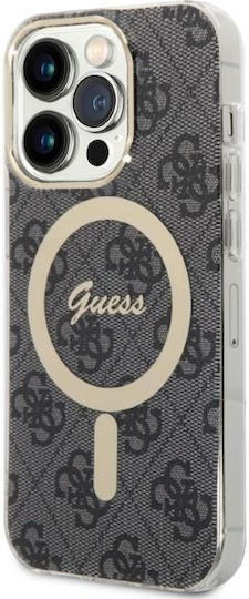 Guess Umschlag Rückseite Silikon Schwarz (iPhone 14 Pro)