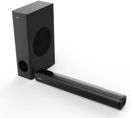 Crystal Audio CASB160S Soundbar 2.1 Bluetooth και HDMI 160W με Τηλεχειριστήριο Μαύρο