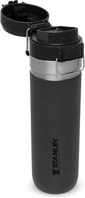 Stanley Quick Flip Bottle Bottle Thermos Stainless Steel BPA Free Charcoal 700ml with Mouthpiece