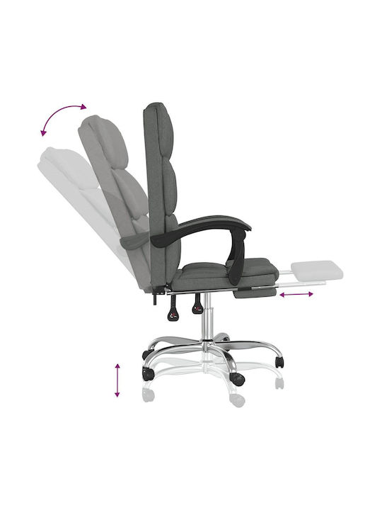 vidaXL Office Chair with Recline Dark Grey