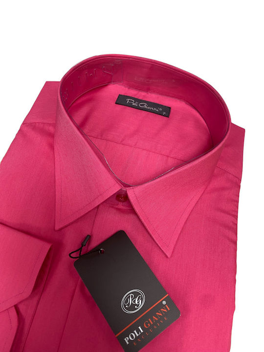 Domino Men's shirt 22502 fuchsia color