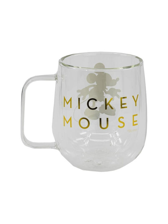 Stor Mickey Glass Cup Transparent 290ml