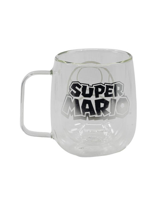 Stor Super Mario Glass Cup Transparent 290ml