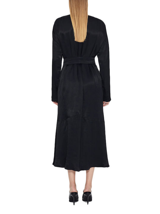 Nadia Rapti Abyss Kiss Midi Shirt Dress Dress Black