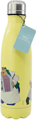 Stor Kids Stainless Steel Water Bottle Lady & Tramp Yellow 780ml