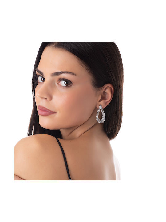 Oxzen Earrings Hoops made of Steel Gold Plated