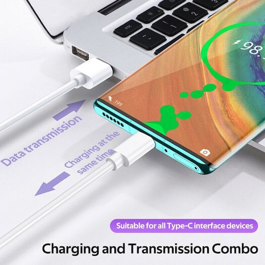 YOURZ USB 2.0 Cable USB-C Male - USB-A White 1m HW5A
