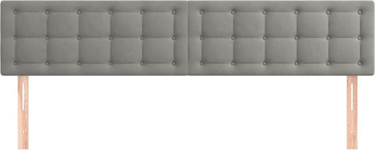 vidaXL Fabric Bed Headboard Gray 160x78cm