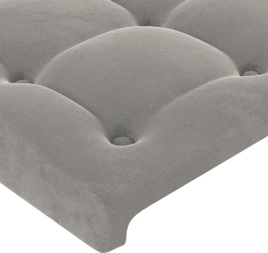 vidaXL Fabric Bed Headboard Gray 160x78cm