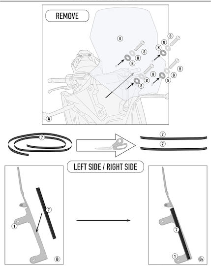 Moto Discovery Support Bar for Motorcycle Mobile Mount Honda Forza 750