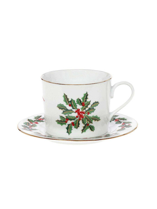 Cryspo Trio Christmas Porcelain Cup Ornament 2pcs