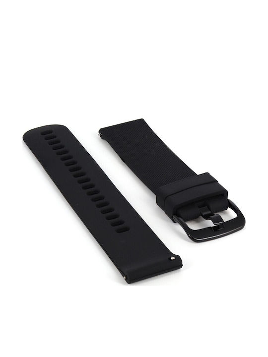 Diloy Straps Rubber Strap Black 20mm