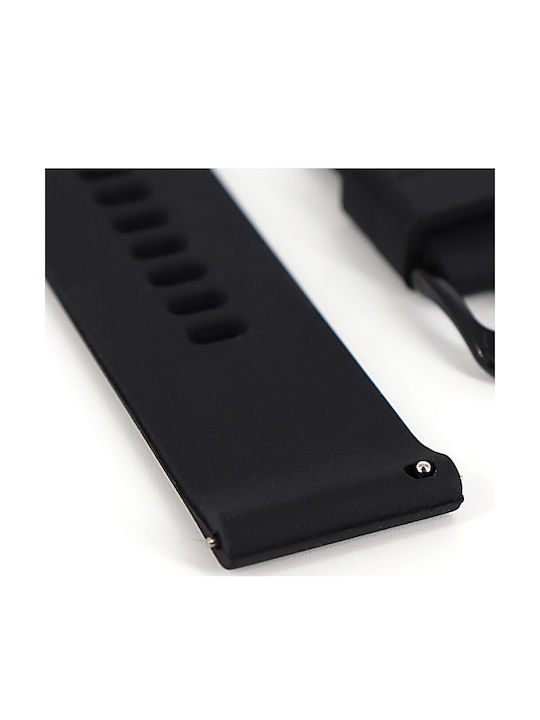 Diloy Straps Rubber Strap Black 22mm