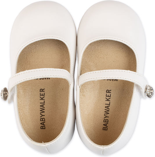 Babywalker White Baptism Leather Pumps