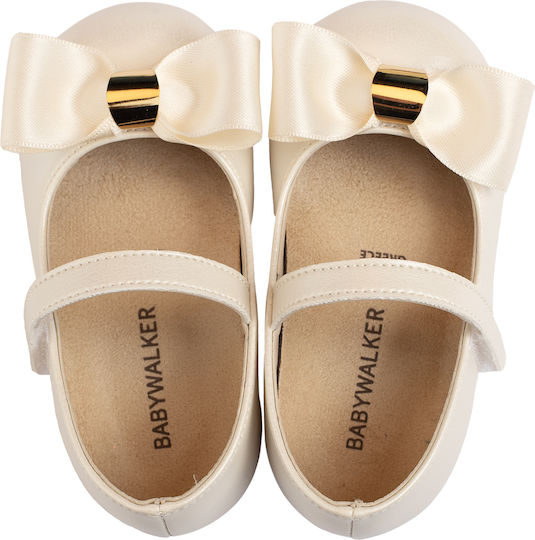 Babywalker Christening Pumps Ecru
