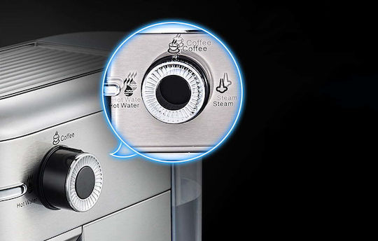 Hibrew H11 Αυτόματη Μηχανή Espresso 1450W Πίεσης 19bar Ασημί