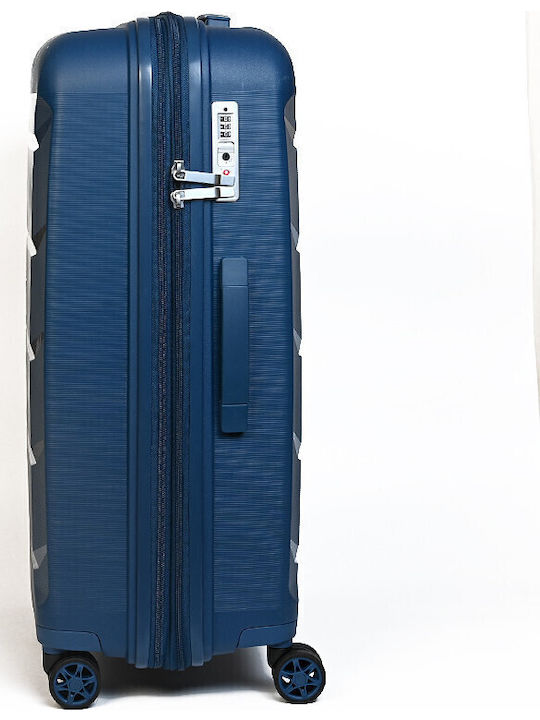 Airtex Paris UMQV47 Cabin Hard Blue Travel Suitcase with 4 Wheels Height 55cm