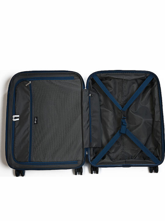 Airtex Paris BAMT46 Mittlerer Hartschalenkoffer Blau mit 4 Rädern Höhe 67,5cm