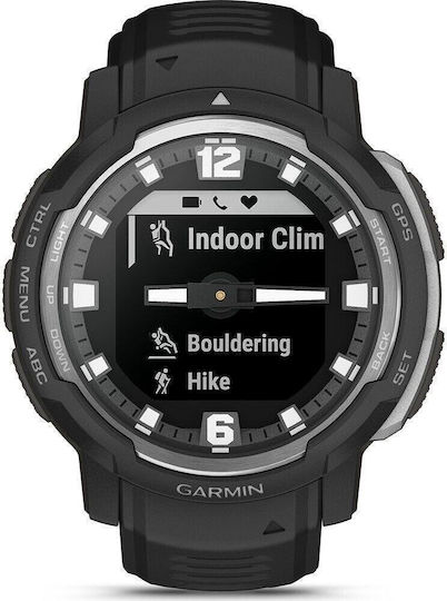 Garmin Instinct Crossover 45mm Waterproof Smartwatch with Heart Rate Monitor (Black)