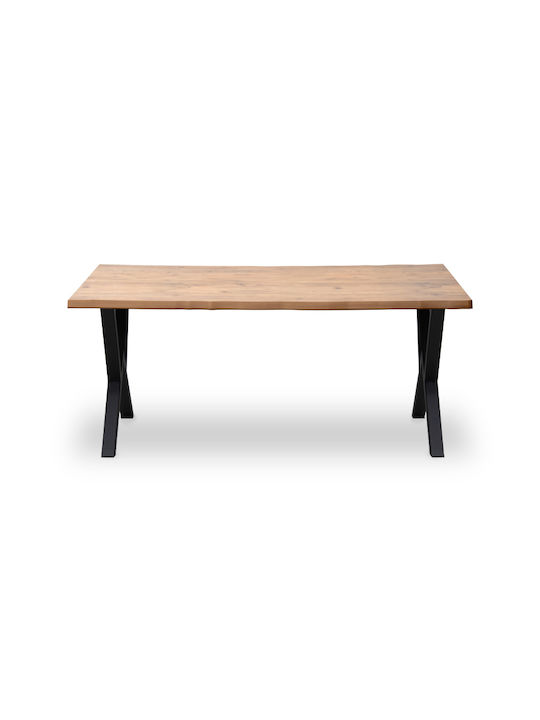 Walter Table Dining Room Wooden with Metal Frame Acacia 140x80x75cm