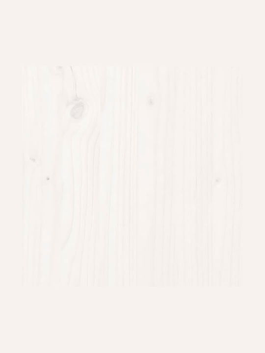 vidaXL Metallic Box Wood Storage 108x52x74cm White