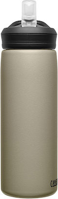 Camelbak Eddy+ Flasche Thermosflasche Rostfreier Stahl BPA-frei Beige 600ml mit Stroh und Schleife