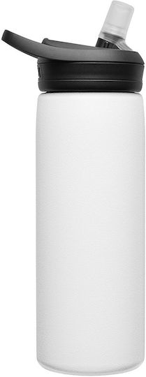 Camelbak Eddy+ Stainless Steel BPA Free Thermos Bottle 600ml White with Mouthpiece and Loop
