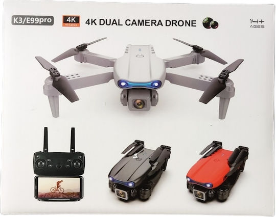 Factory E99 K3 Drohne Mini 2.4 GHz mit Kamera 1080p und Steuerung Grau