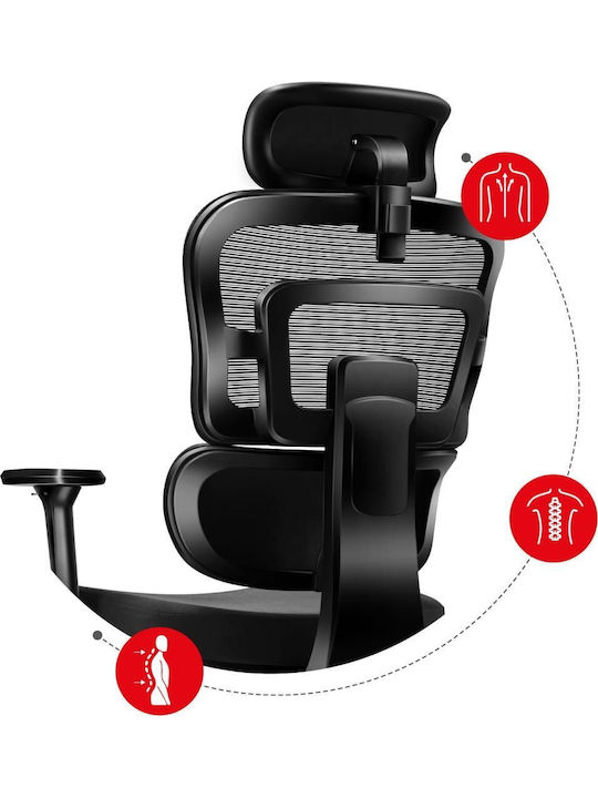 Huzaro Combat 7.0 Fabric Gaming Chair with Adjustable Arms Black