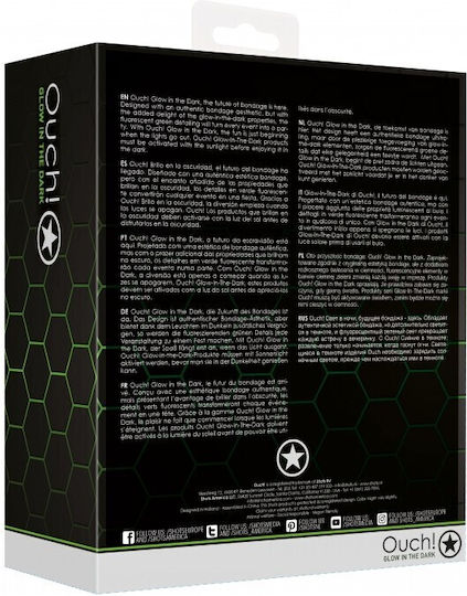 Shots Ouch! Glow In The Dark Σετ για Δέσιμο στο Κρεβάτι σε Πράσινο Χρώμα 3τμχ