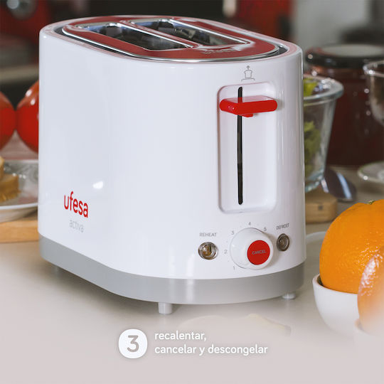 Ufesa TT7385 Prăjitor de pâine 2 sloturi 800W Alb