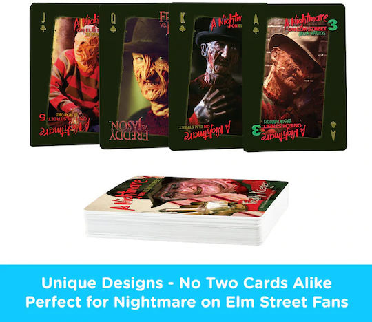 Aquarius Nightmare on Elm Street Freddy Collectible Playing Cards Laminated for Poker