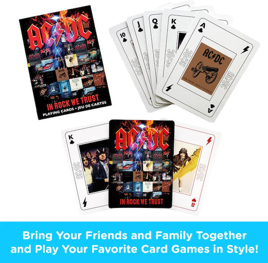 Aquarius AC/DC In Rock We Trust Collectible Playing Cards Laminated for Poker