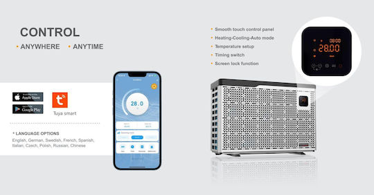 Single-phase Pool Heat Pump Inverpac 20 Inverter 20kW 107x39x89cm