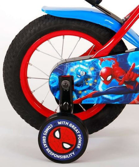 Volare Spider-Man Coaster Brake 12" Kids Bicycle BMX Red