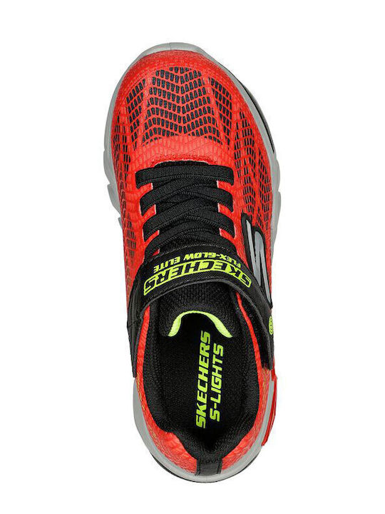 Elite Vorlo Kinder Sneakers mit Klettverschluss & Lichtern Rot