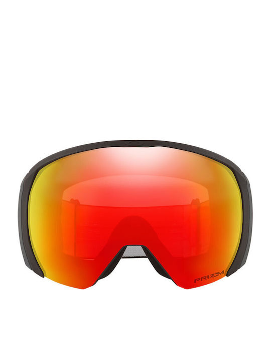 Oakley Flight Path Ochelari de Schi Pentru Adulți Negri cu Lentilă Fumurie Portocalie