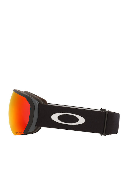 Oakley Flight Path Ochelari de Schi și Snowboard pentru Adulți Negri cu Lentilă Fumurie Portocalie