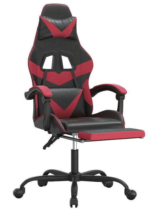 vidaXL 3143861 Artificial Leather Gaming Chair with Footrest Black/Burgundy