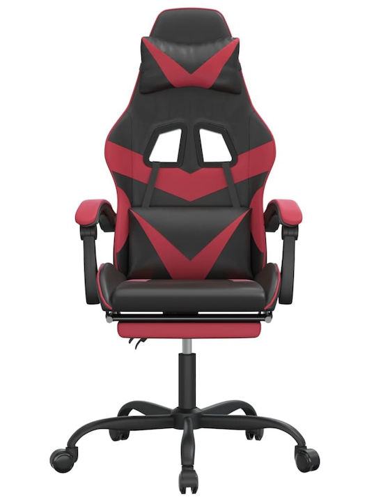 vidaXL 3143861 Artificial Leather Gaming Chair with Footrest Black/Burgundy