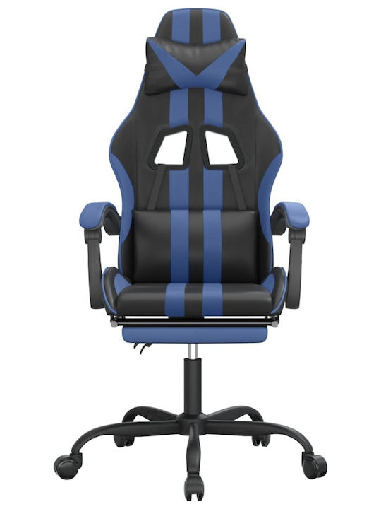 vidaXL 3143830 Artificial Leather Gaming Chair with Footrest Black / Blue