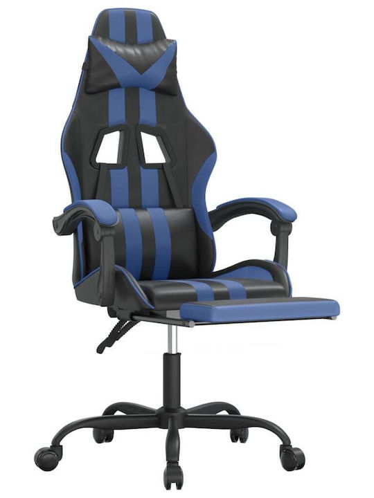 vidaXL 3143830 Artificial Leather Gaming Chair with Footrest Black / Blue