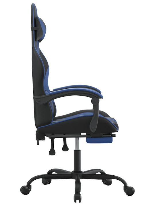 vidaXL 3143830 Artificial Leather Gaming Chair with Footrest Black / Blue