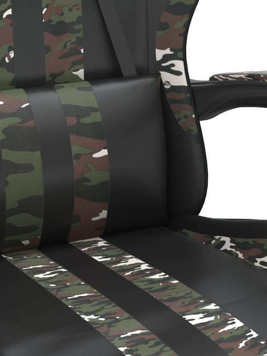 vidaXL 3143841 Artificial Leather Gaming Chair with Footrest Black / Camo