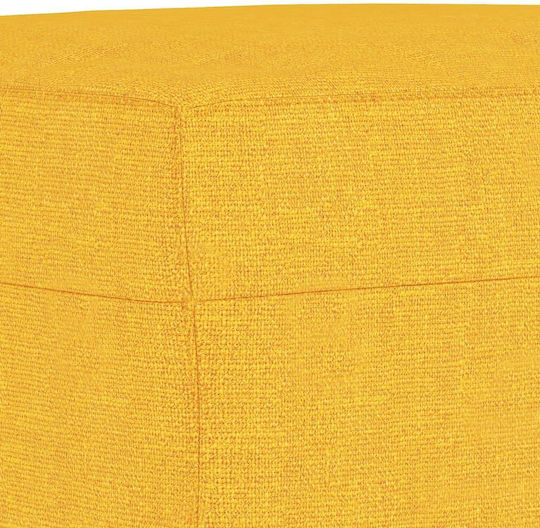 Stoff Fußhocker Hellgelb Offen 60x50x41cm