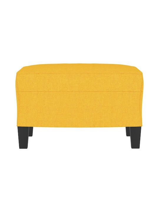 Fabric Upholstered Yellow Light Footstool 60x50x41cm