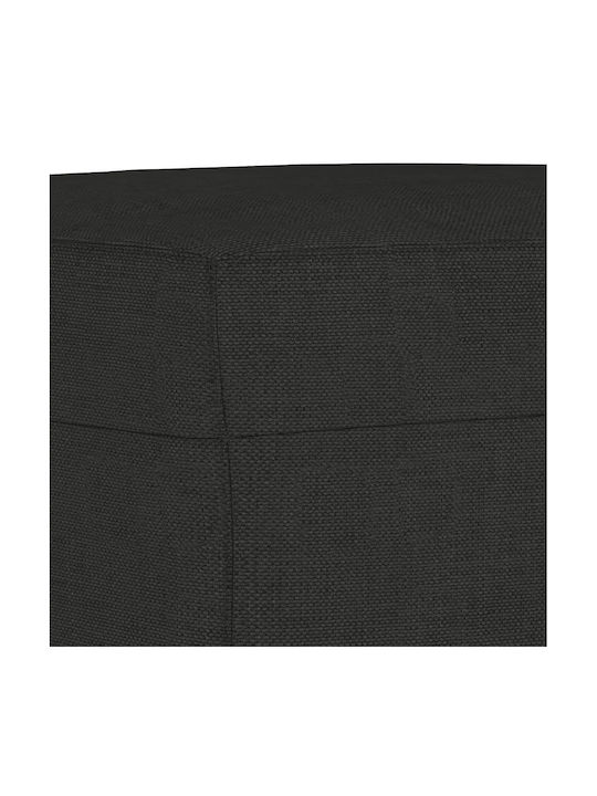 Fabric Upholstered Black Footstool 60x50x41cm