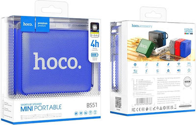 Hoco BS51 Ηχείο Bluetooth 5W με Ραδιόφωνο και Διάρκεια Μπαταρίας έως 4 ώρες Μπλε