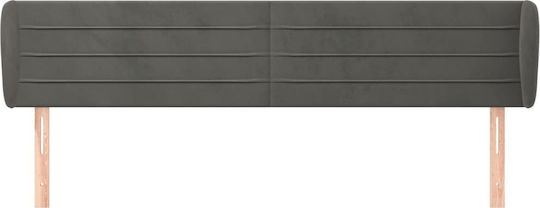 vidaXL Stoff Kopfstütze für Betten Dunkelgrau 163x88cm